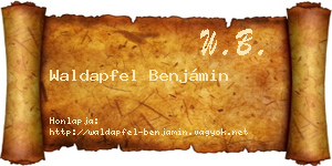 Waldapfel Benjámin névjegykártya